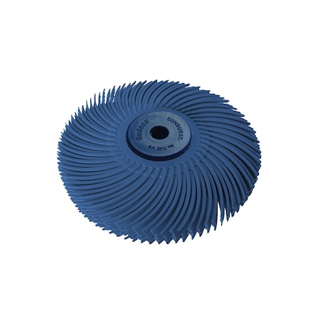 Dedeco Sunburst Radial Bristle Discs 3 in Curved Tc 6-Ply Blue 400 Grit A/O 1/Unit 1344